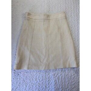 Ann Taylor Factory White Wool Blend Mini Skirt size 8